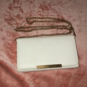 White front clasp purse